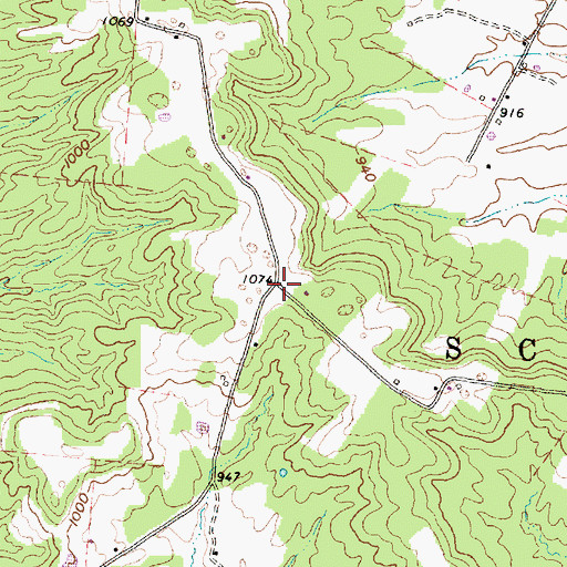 Topographic Map of Greenbrier School (historical), OH