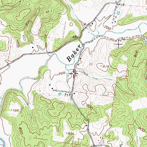Topographic Map of Willow Grove School (historical), OH