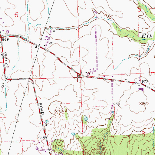 Topographic Map of Pleasant Grove School (historical), OH