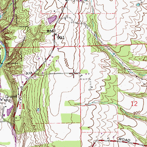 Topographic Map of Nation School (historical), OH