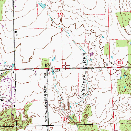 Topographic Map of Jackson School (historical), OH