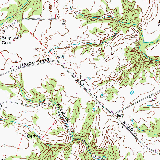 Topographic Map of Myers School (historical), OH
