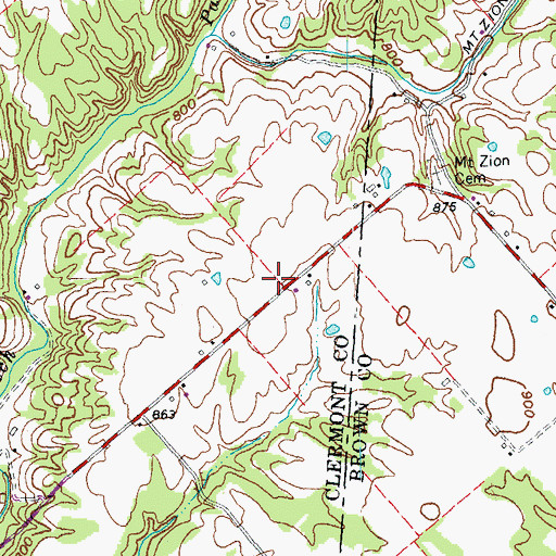 Topographic Map of Benton School (historical), OH