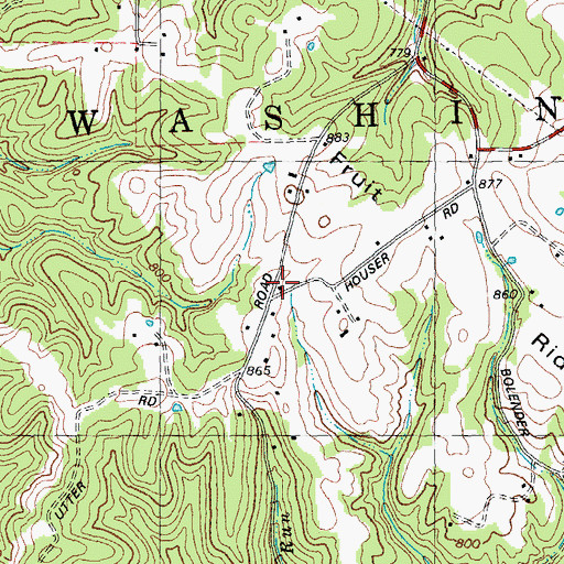 Topographic Map of Union School (historical), OH