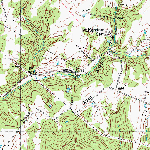 Topographic Map of Maple Dell School (historical), OH