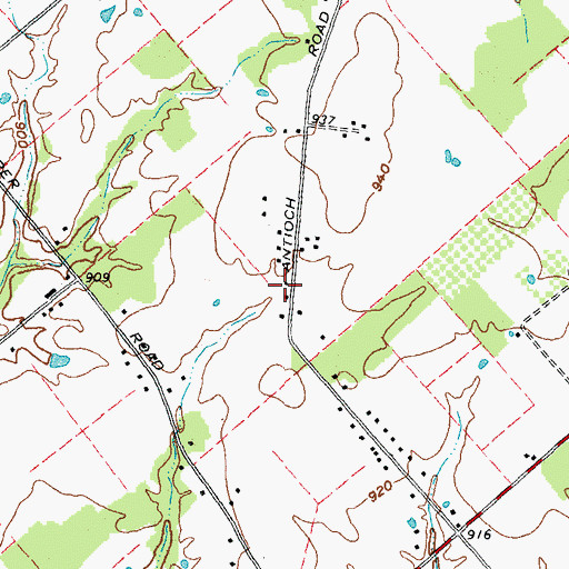 Topographic Map of Antioch School (historical), OH