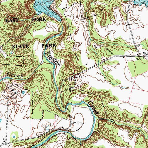 Topographic Map of Macedonia School (historical), OH