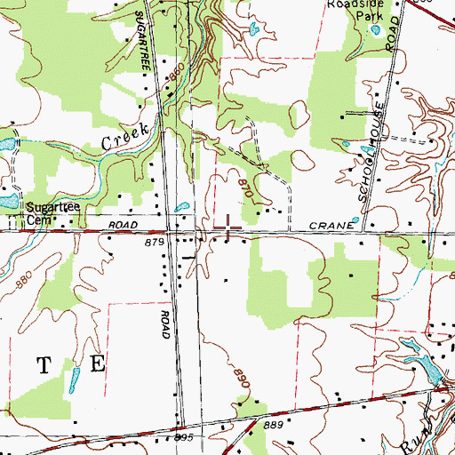 Topographic Map of Crane School (historical), OH