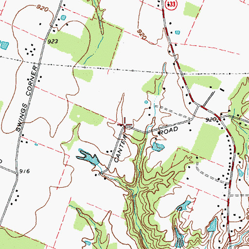 Topographic Map of Canter School (historical), OH
