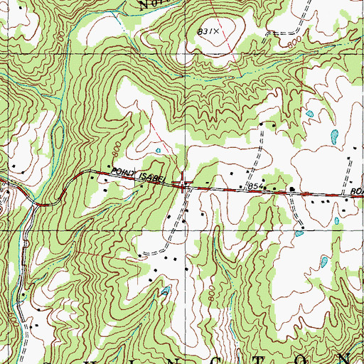 Topographic Map of Bracken Ridge School (historical), OH