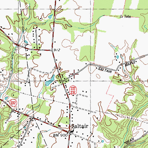 Topographic Map of Saltair School (historical), OH