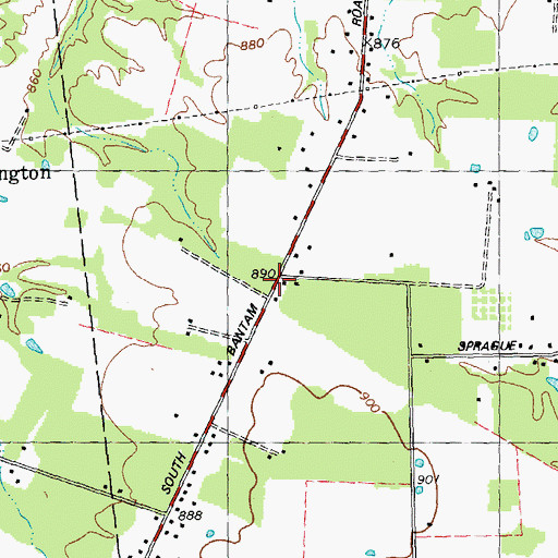 Topographic Map of South Bantam, OH