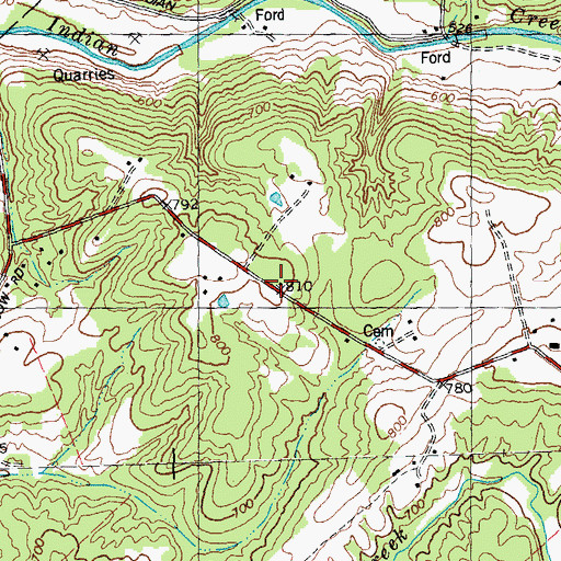 Topographic Map of Washington School (historical), OH