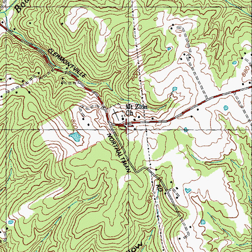 Topographic Map of Lafayette School (historical), OH