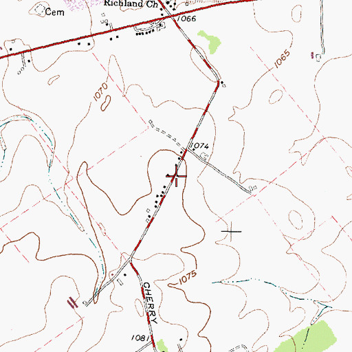 Topographic Map of Powderlick School (historical), OH