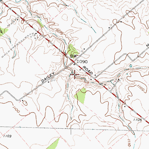Topographic Map of Mount Olive School (historical), OH