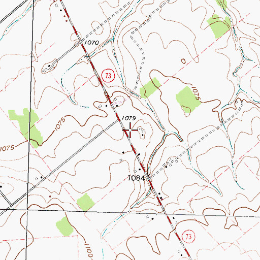 Topographic Map of Brick School (historical), OH