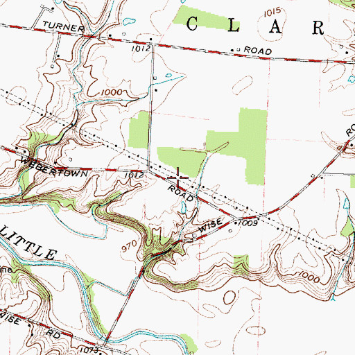 Topographic Map of Mullen Hill School (historical), OH