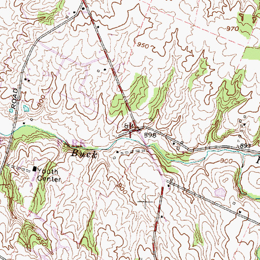 Topographic Map of Buck Run School (historical), OH