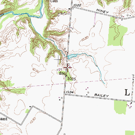 Topographic Map of Ogles (historical), OH