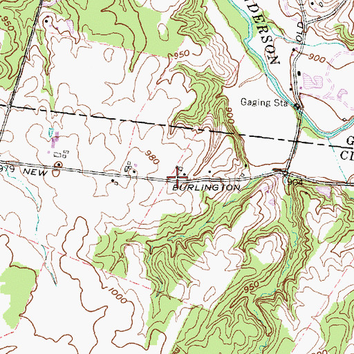 Topographic Map of Peterson School (historical), OH