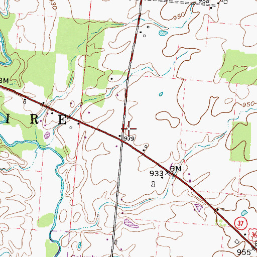 Topographic Map of Carter School (historical), OH