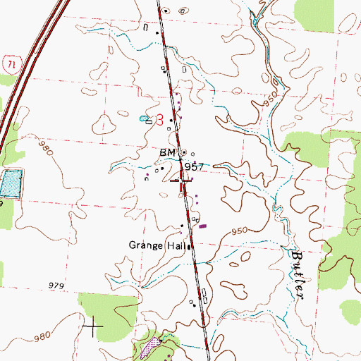 Topographic Map of Vansickle School (historical), OH