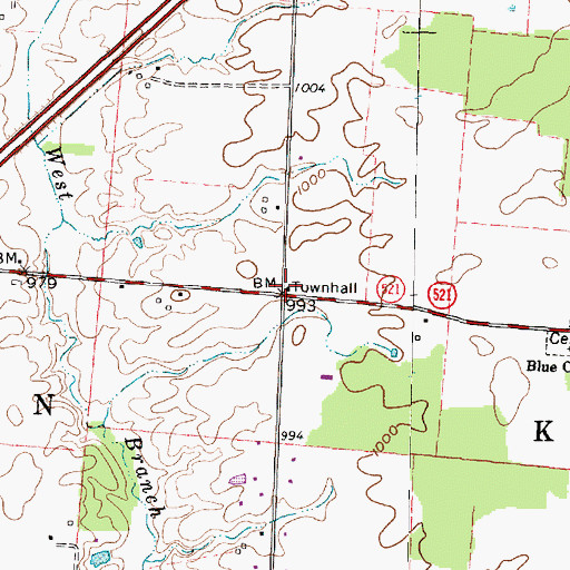 Topographic Map of Scott School (historical), OH