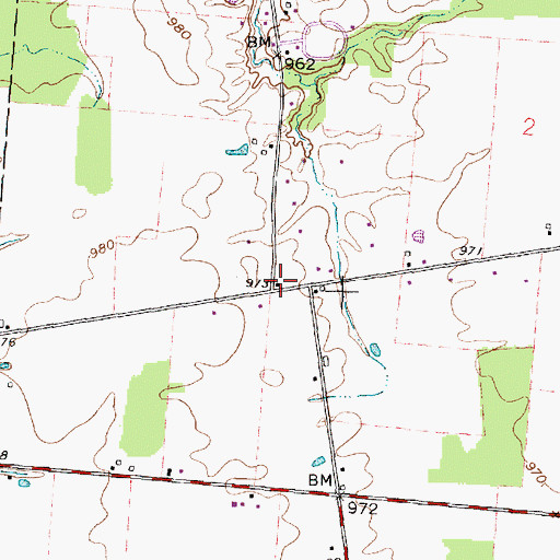 Topographic Map of Sheets School (historical), OH
