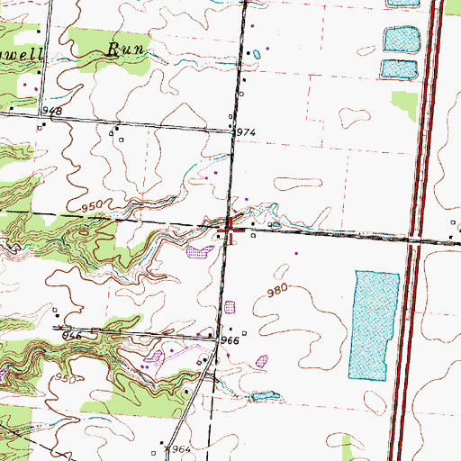 Topographic Map of Fontanell School (historical), OH