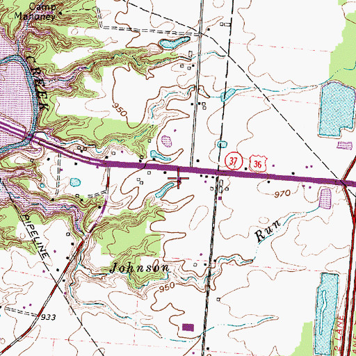 Topographic Map of Alum Creek School (historical), OH