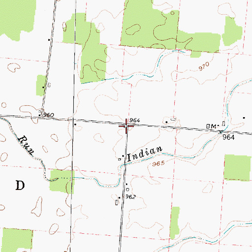 Topographic Map of Swamp Angel School (historical), OH
