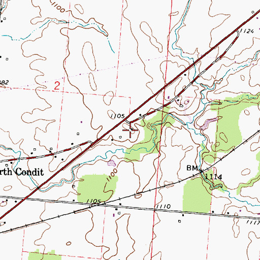 Topographic Map of North Condit School (historical), OH