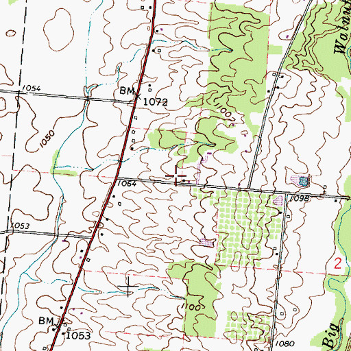 Topographic Map of Old Stone School (historical), OH