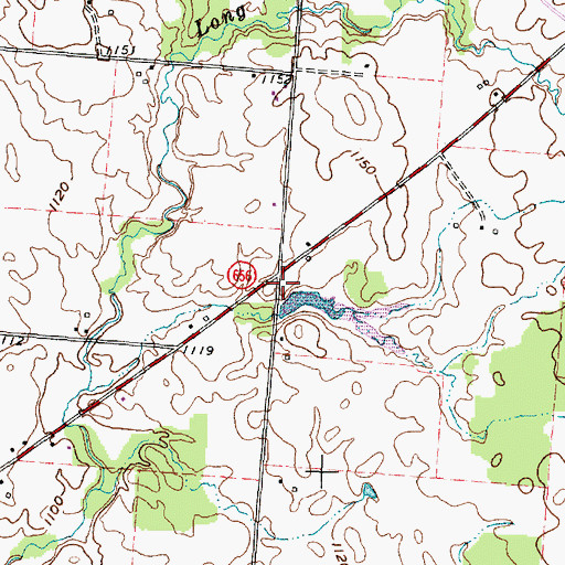 Topographic Map of Pleasant Hill School (historical), OH