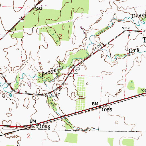 Topographic Map of Perfect School (historical), OH