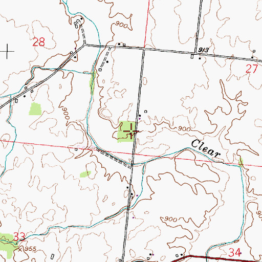 Topographic Map of School Number 8 (historical), OH