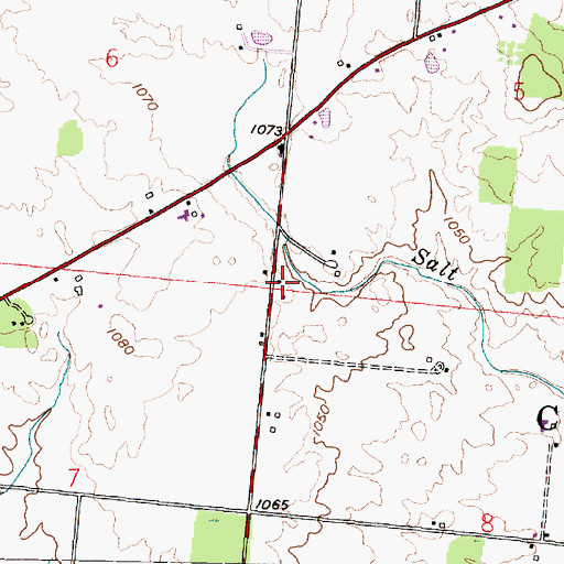 Topographic Map of Fasnaugh School (historical), OH