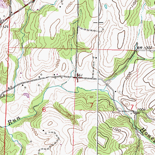Topographic Map of Upper Honey Run School (historical), OH