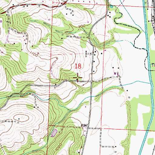 Topographic Map of Lauther School (historical), OH