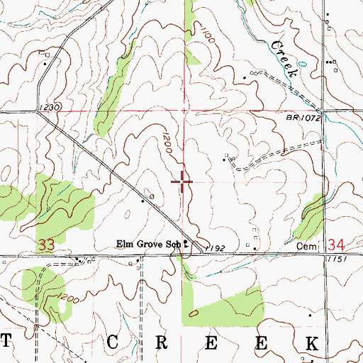 Topographic Map of Guthrie School (historical), OH