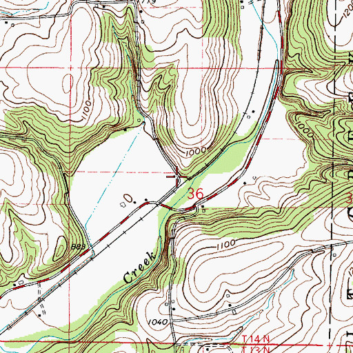 Topographic Map of Rock Point School (historical), OH