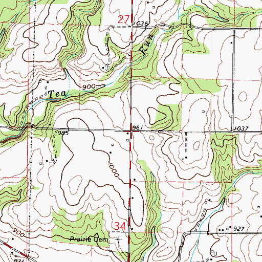 Topographic Map of Tea Run School (historical), OH