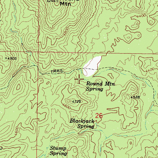 Topographic Map of Round Mountain Spring, AZ