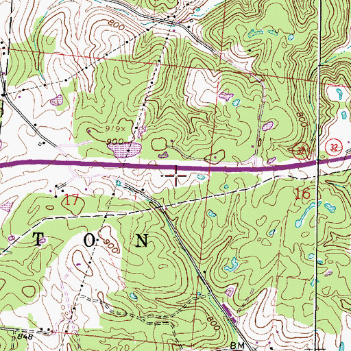Topographic Map of Locust Grove School (historical), OH
