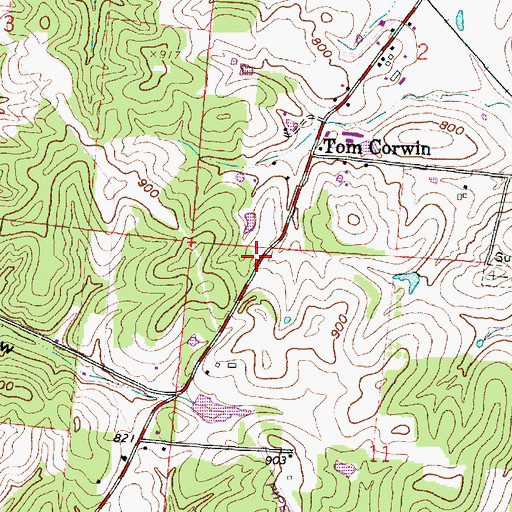 Topographic Map of Poplar Grove School (historical), OH