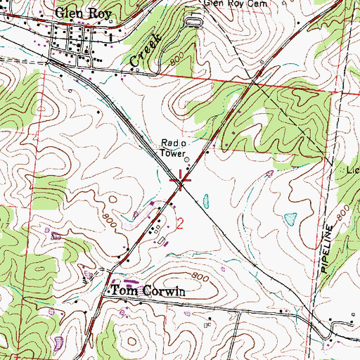 Topographic Map of Maple Grove (historical), OH