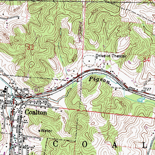 Topographic Map of Morgantown (historical), OH