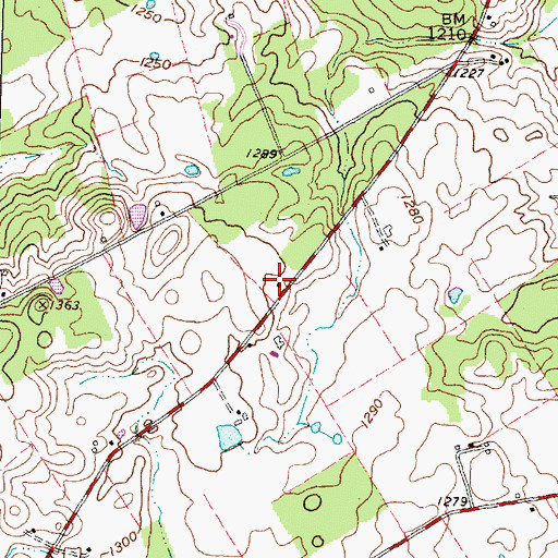 Topographic Map of Jericho School (historical), OH