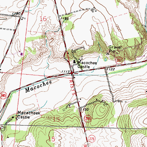 Topographic Map of Piatt School (historical), OH